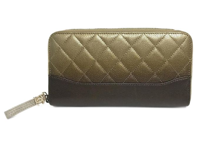 Chanel Gradation Zip Around Long Wallet Golden