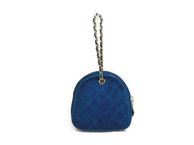 Bolso de cuero azul Chanel