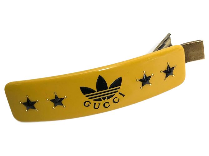 Accessorio per capelli Gucci 702940 Fermaglio Valletta Giallo