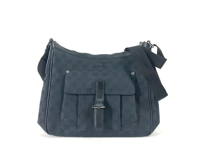 Gucci 114272 GG Crossbody Shoulder Bag Black  ref.1470053
