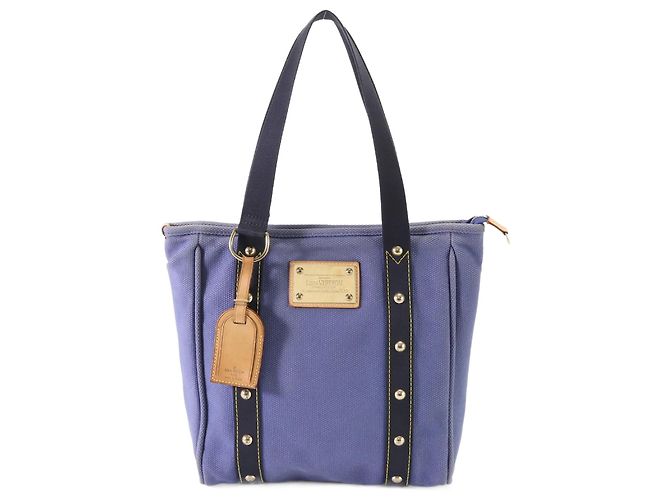 Borsa a Spalla Louis Vuitton Antigua Cabas MM Blu