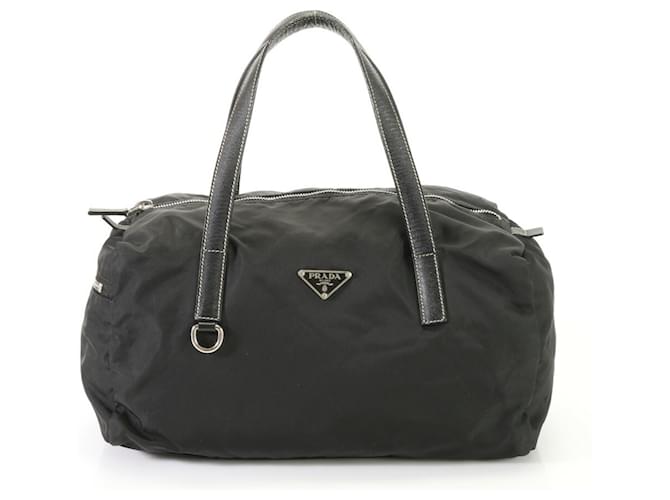 Sac à bandoulière en nylon tessuto et cuir saffiano Prada Noir  ref.1470140