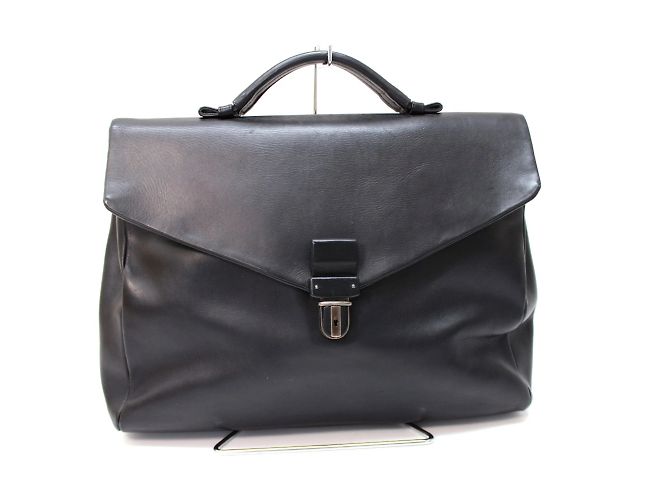 Malette en cuir noir Bottega Veneta
