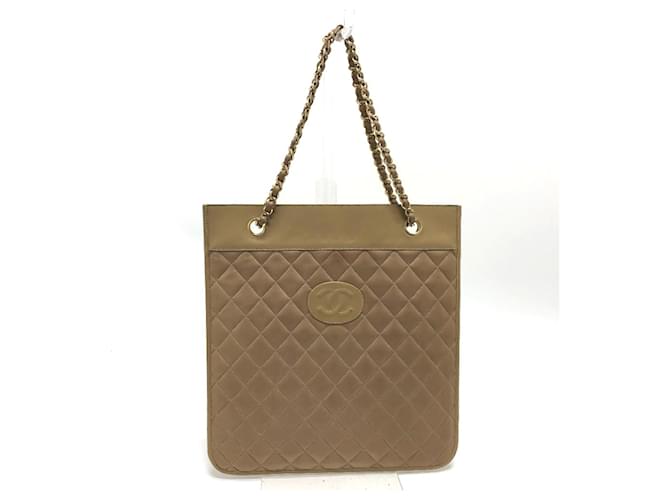 Sac à épaule Chanel CC Mark Chain Cuir Beige  ref.1470326