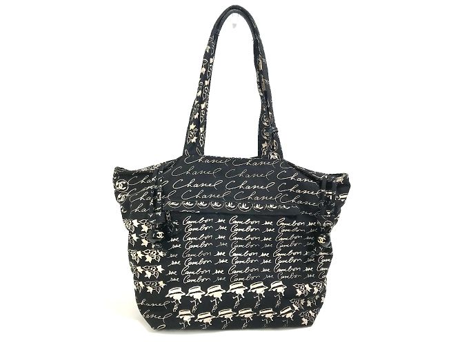 Schwarze Stoff-Tote von Chanel