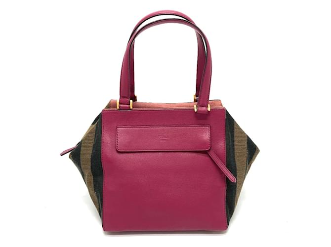 Sac à main Fendi 8BN251 Pecan Cuir Marron  ref.1470362