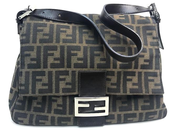 Fendi Zucca FF Pattern Shoulder Bag Brown  ref.1470434