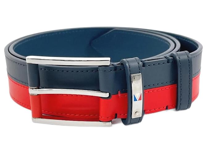 Louis Vuitton Santur America's Cup 2017 Belt Red Navy blue  ref.1470447