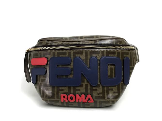 Fendi 8BM006 Zucca Fila Waist Pouch Brown ref.1470449 Joli Closet