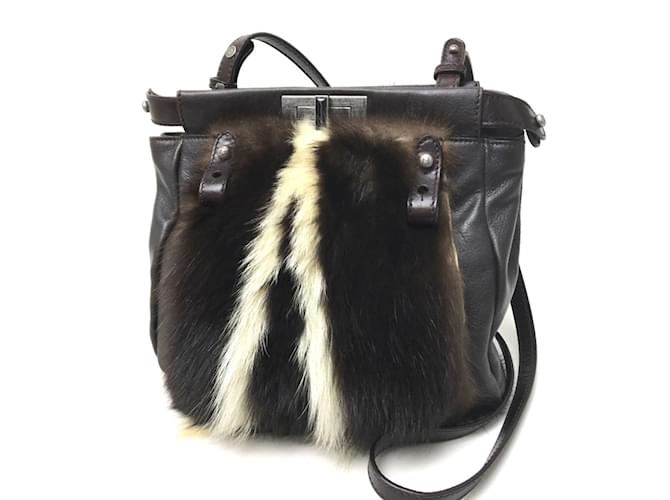 Bolso de hombro Fendi 8BT161 marrón Castaño  ref.1470454