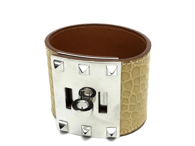 Pulseira de bangles bege Hermès