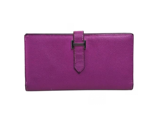 Hermès Hermes Long Wallet in Cyclamen Purple