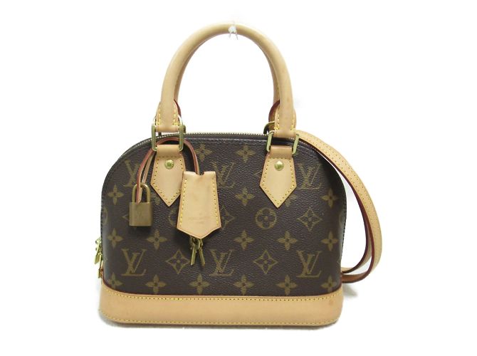 Louis Vuitton Alma BB 2way Shoulder Bag Brown