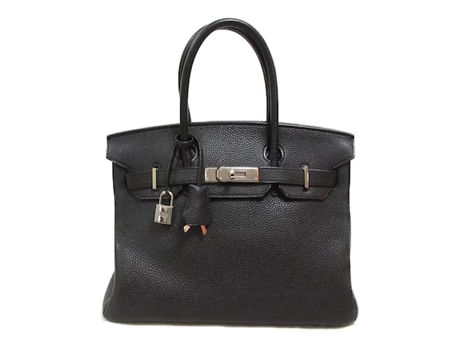 Hermès Hermes Birkin 30 Black Handbag Leather  ref.1470650