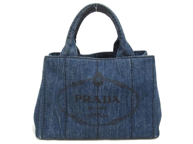 Borsa tote in denim blu Prada Giovanni  ref.1470744