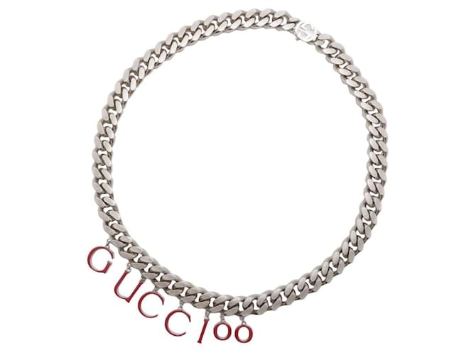 Collier limité pour le 100e anniversaire de Gucci Métal Argenté  ref.1470919