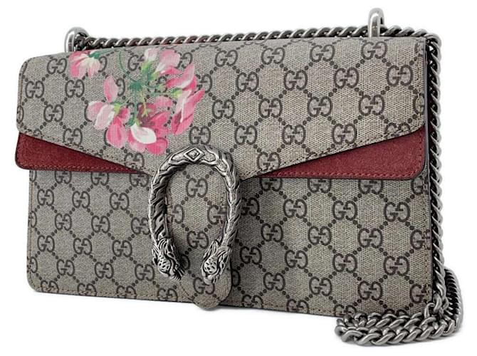 Bolsa de Ombro Gucci Dionysus GG Pequena Vermelho Bege Suécia Plástico  ref.1470924