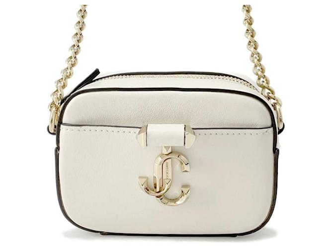 Bolsa de ombro de couro marfim Jimmy Choo Cru  ref.1470944