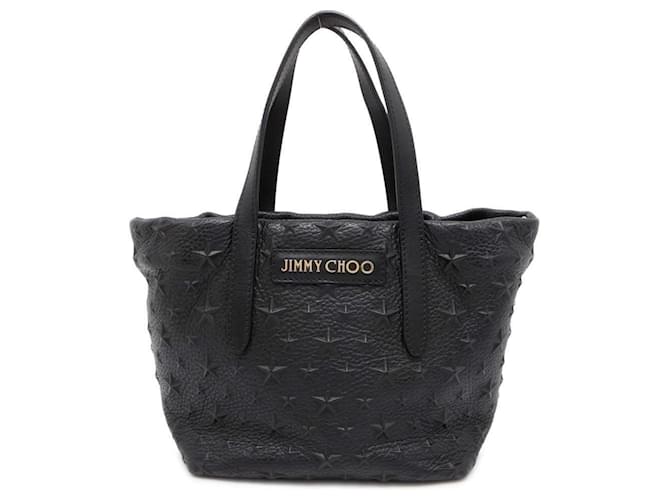 Sac à main en cuir gaufré Sarah Star de Jimmy Choo Noir  ref.1470956