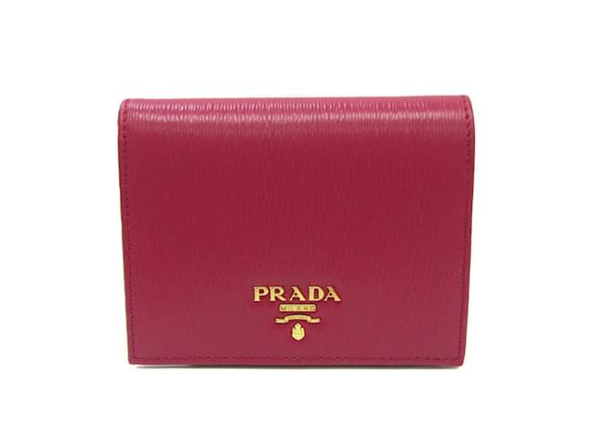 Portefeuille en cuir pour femmes Prada Vitello Move Rose  ref.1471019