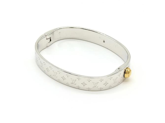 Bracelet Bangle Nanogram Cuff Louis Vuitton Métal Argenté  ref.1471125