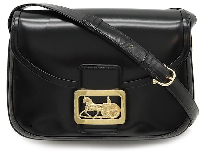 Céline Bolsa de ombro de couro preto Celine  ref.1471141