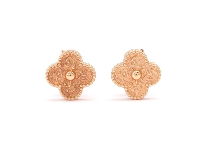 Boucles d'oreilles Alhambra en or rose Van Cleef & Arpels  ref.1471251