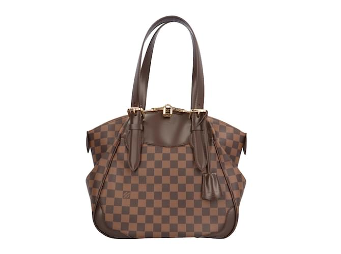 Bolso de Hombro Louis Vuitton Verona MM Damier Castaño Damier ebene Lienzo  ref.1471279