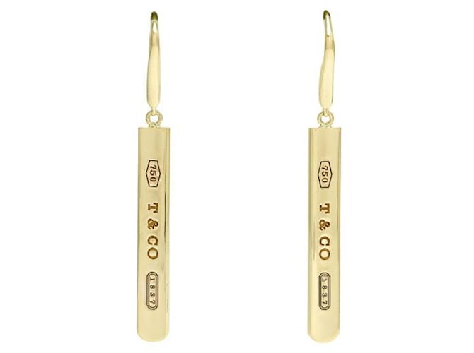 Tiffany & Co Boucles d'oreilles Tiffany 1837 Bar Drop en or jaune 18K  ref.1471294