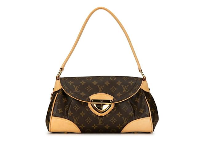 Louis Vuitton Monogram Beverly MM Handbag Brown Leather Plastic  ref.1471329