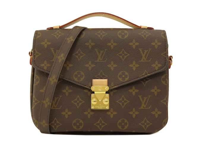 Bolsa de Ombro Monograma Pochette Metis MM Louis Vuitton Couro envernizado  ref.1471386