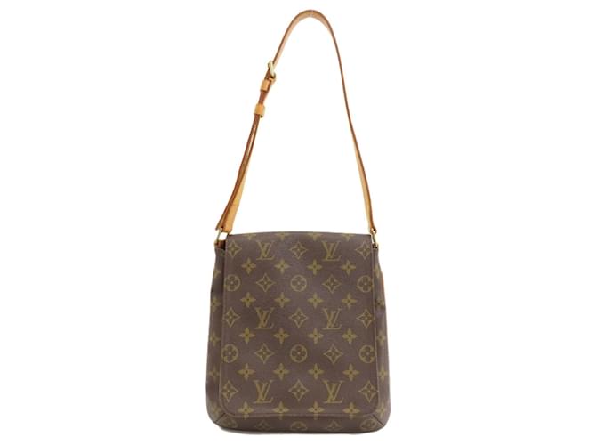 Louis Vuitton M51258 Musette Salsa Short Shoulder Bag Brown Monogram Patent leather Cloth  ref.1471411