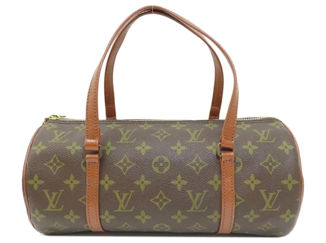 Sac à main Louis Vuitton M51385 Papillon 30 Monogram ancien Cuir vernis Toile Marron Monogramme  ref.1471417