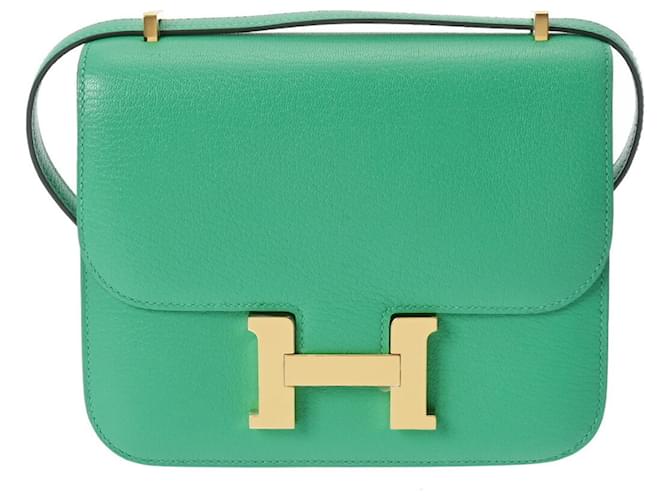 Hermès Hermes Constance 3 18 Miroir Mint B Stamp Schultertasche Diamant  ref.1471446