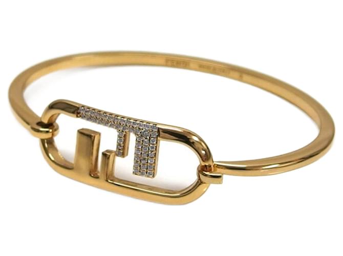 Fendi FF Orlock Bangle Bracelet Golden Metal  ref.1471451