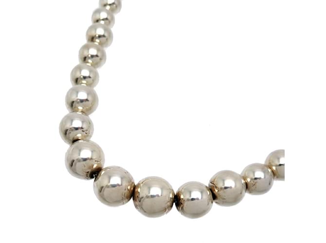 Tiffany & Co Tiffany SV925 Hardware Ball Women's Necklace Silvery Silver  ref.1471452