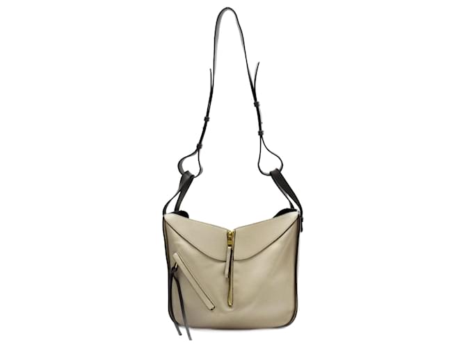 Loewe Handtasche Schultertasche Braun Beige Leder  ref.1471479