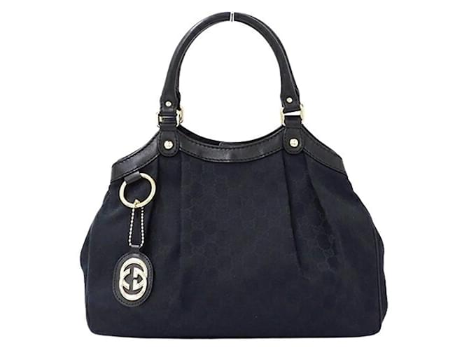 Sac à main Gucci Sukey en toile GG noire  ref.1471622