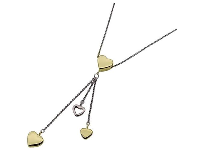 Tiffany & Co. Multi-Heart Drop Necklace White Yellow Yellow gold  ref.1471634