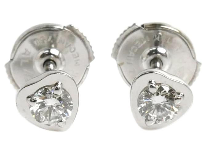 Boucles d'oreilles en diamant en or blanc K18WG Cartier Doré  ref.1471675