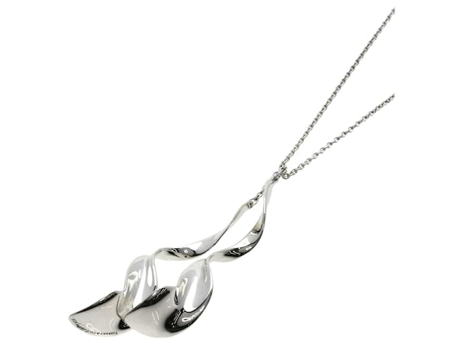 Estate Tiffany & Co. 18K White Gold Frank Gehry Axis Pendant