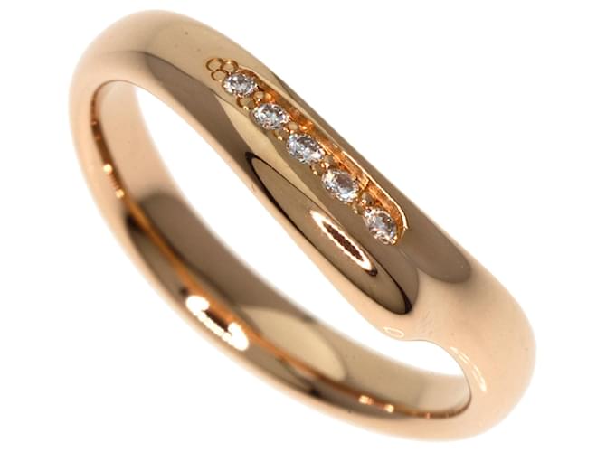 Tiffany & Co Tiffany Elsa Peretti 5P Diamond Ring Golden Pink gold  ref.1471761