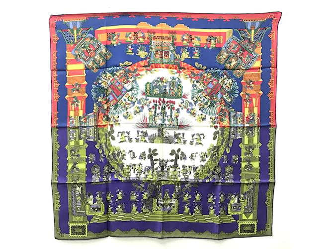 Hermès Écharpe Ethnique Hermes Carre90 Toile  ref.1471847