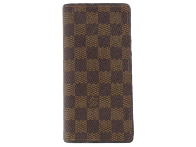 Brazza Louis Vuitton Damier Canvas Long Wallet Blue Damier ebene Cloth  ref.1471942