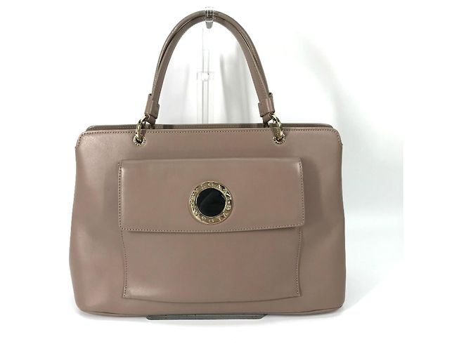 Bulgari Bolsa de ombro de couro rosa Bvlgari