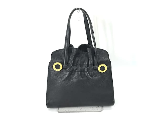 Bulgari Bolsa tote de couro preto Bvlgari  ref.1472111