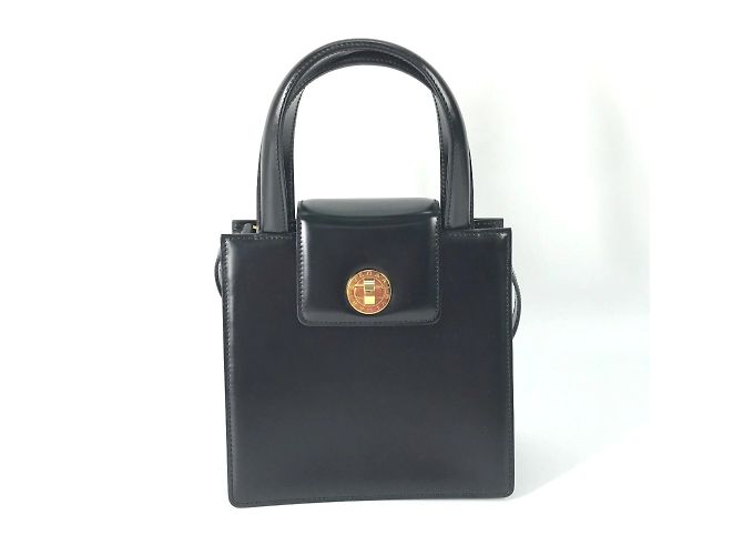 Bulgari Schwarze Lederhandtasche Bvlgari