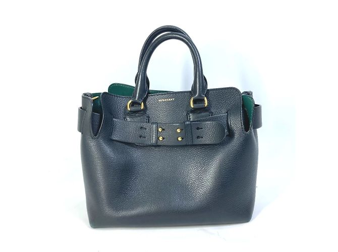 Borsa a spalla in pelle nera Burberry Nero