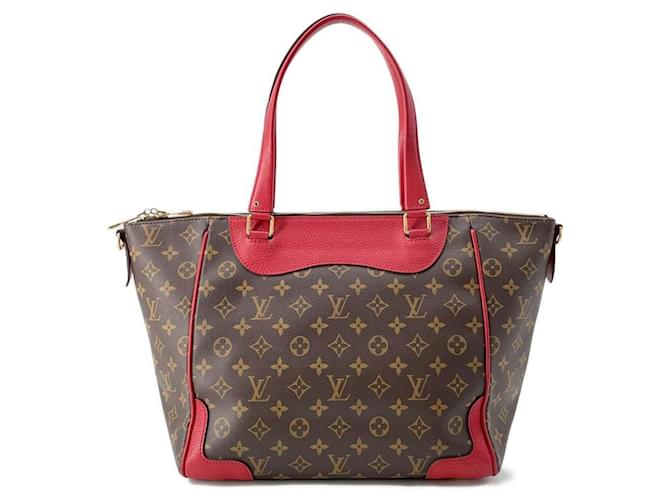 Sac à main Louis Vuitton Monogram Estrella MM Cuir Cuir vernis Rouge  ref.1472294