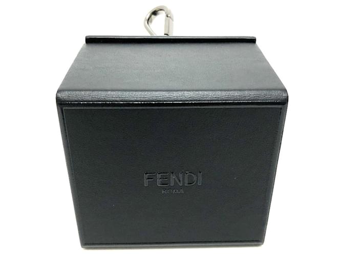 Fendi 7AR894 Leather Keyring Black  ref.1472404